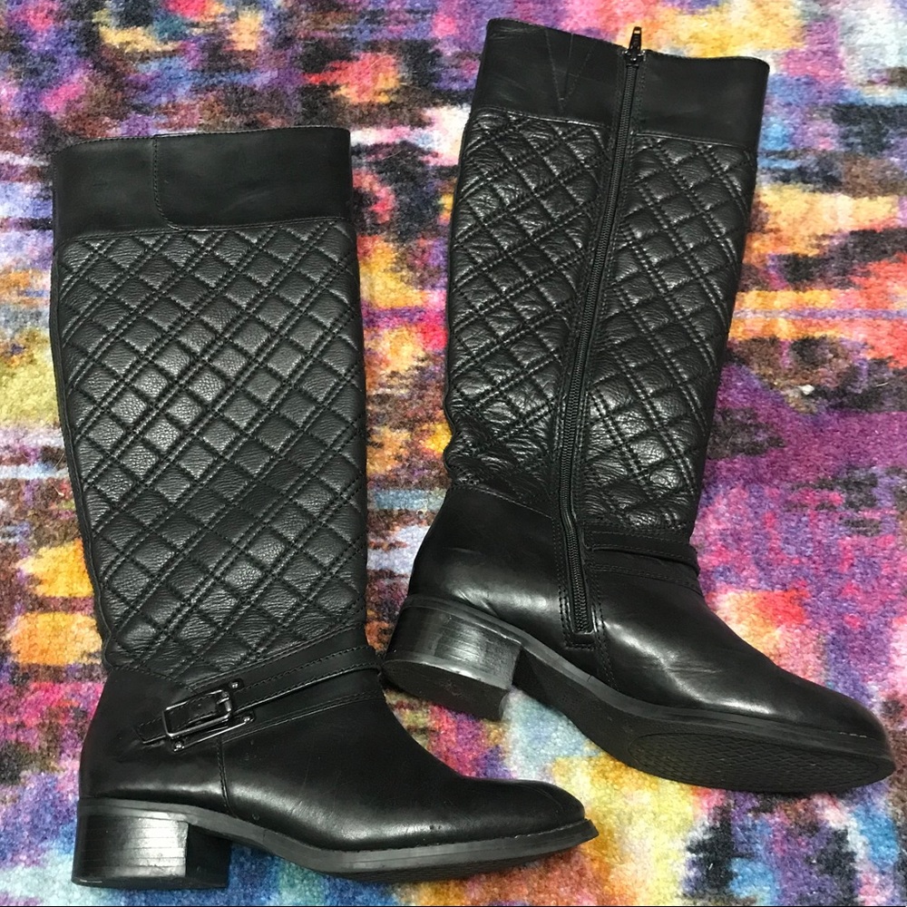 Alex Marie tall black leather booth 6.5
